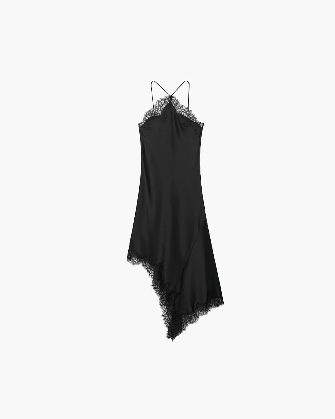 ZEYA - Alice Sling Midi Lace Satin Dress