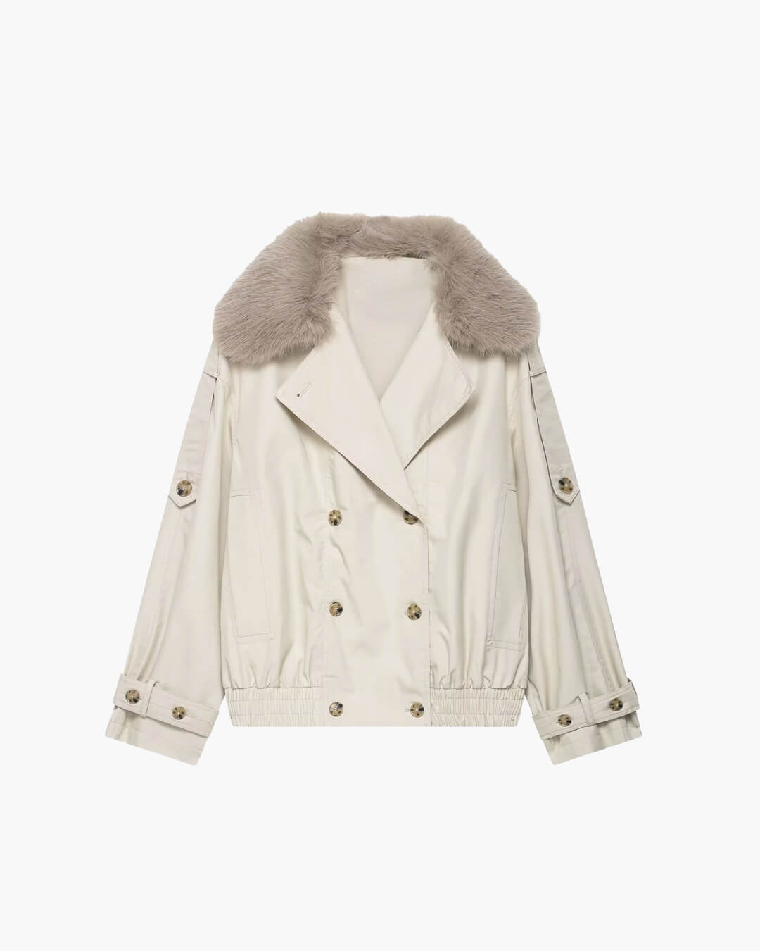 ZEYA - Allison Trench Coat with Faux Fur