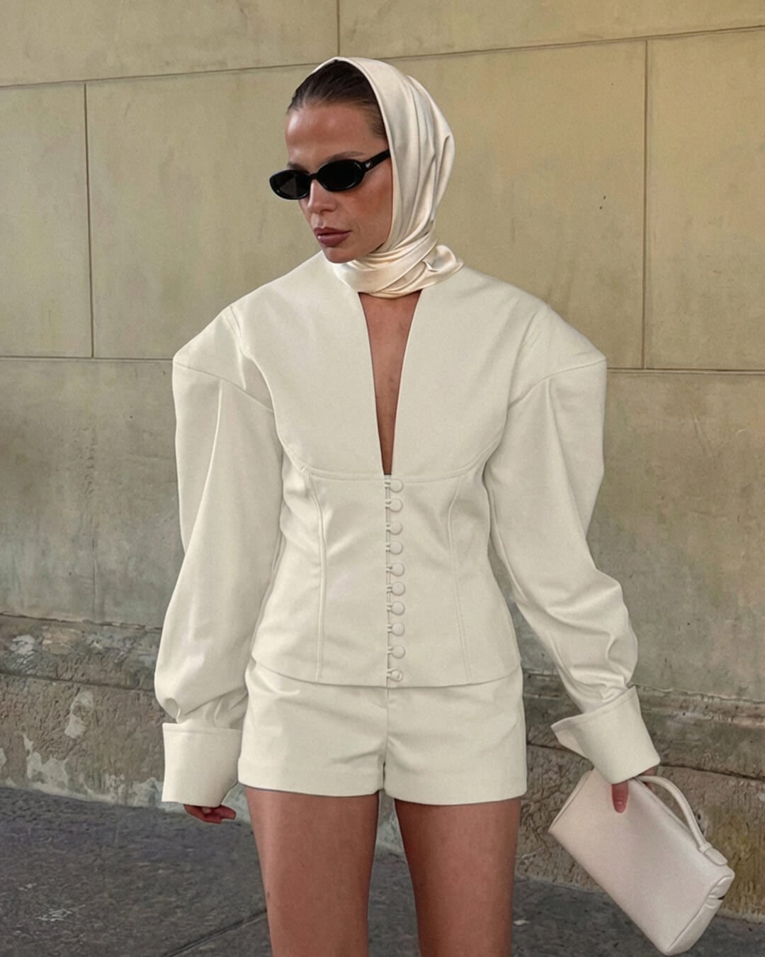 ZEYA - Angela Cinched - Waist Blazer Shorts Set