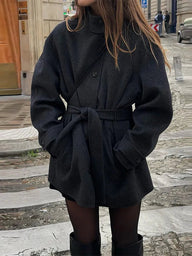 Anna Stand Collar Short Coat