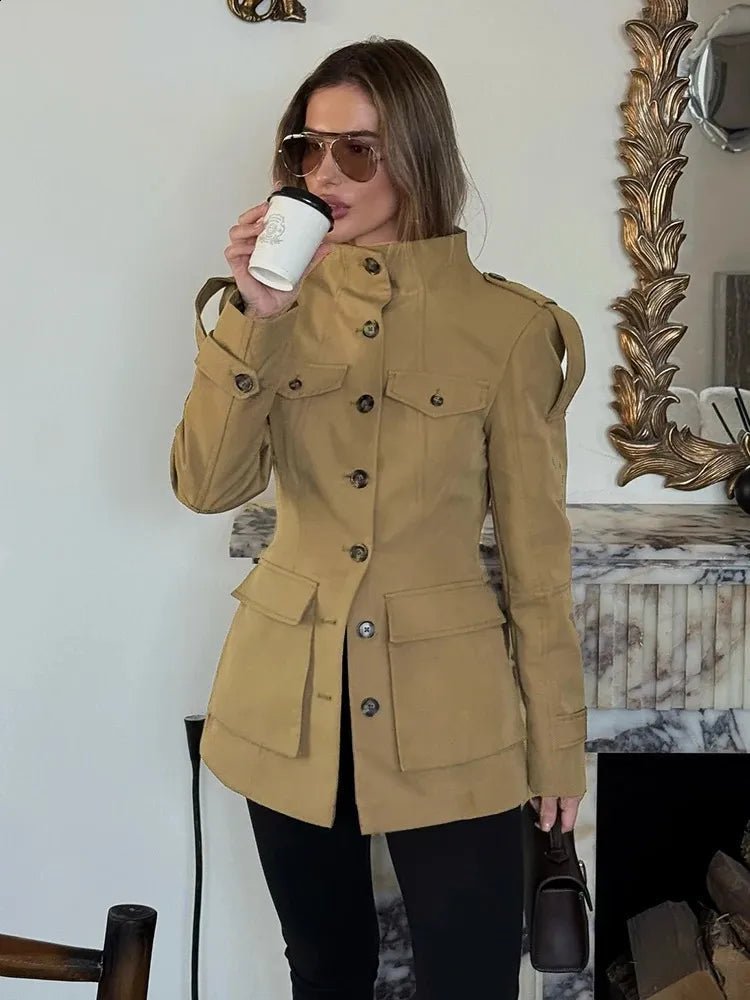 ZEYA - Anna Tailored Stand Collar Jacket