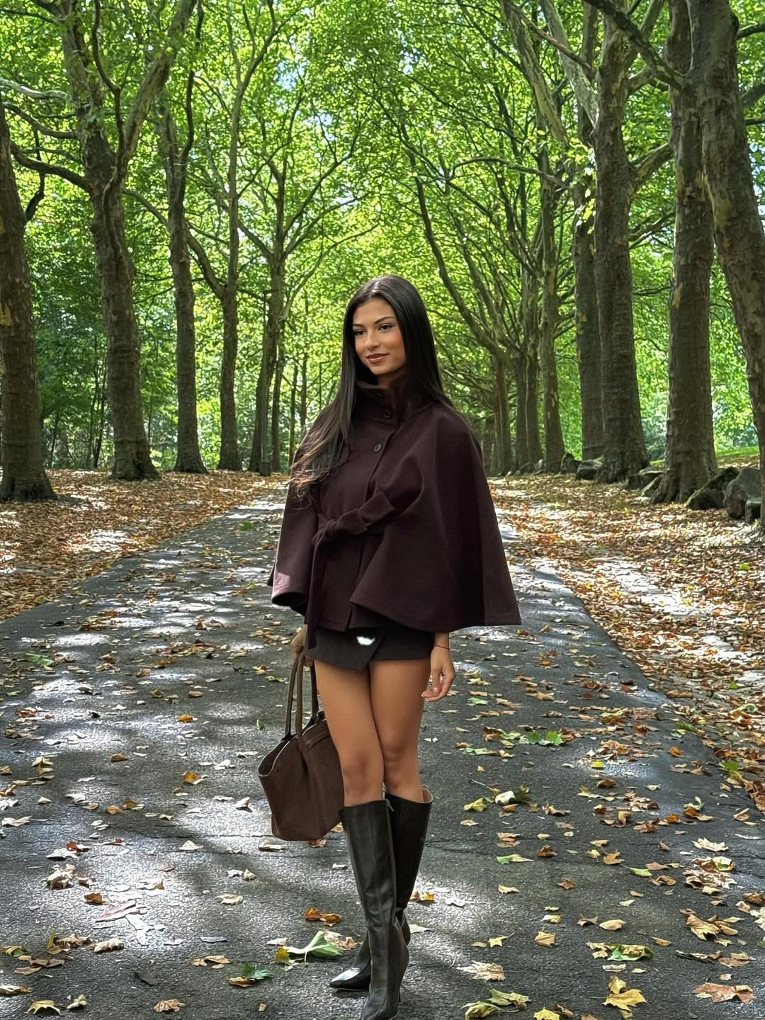 ZEYA - Arianne Elegant High - Neck Belted Cape Jacket