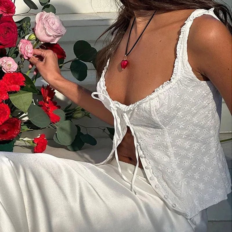 ZEYA - Arlyn Lace Up Tank Top