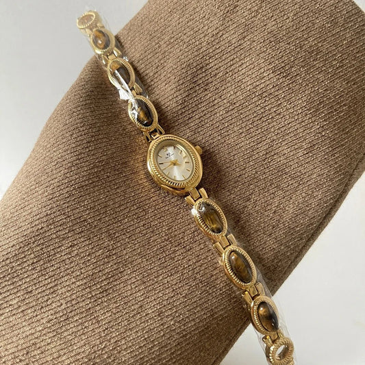 ZEYA - Aubrette Women's Watch - Luxury Jade Bracelet Quartz Timepiece, Elegant Gold Design