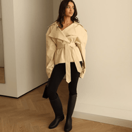 Bellina Belted Short Trench Coat