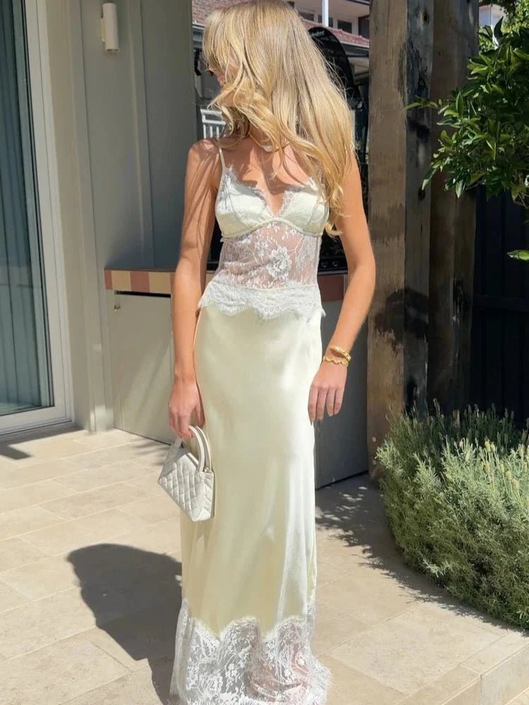 ZEYA - Bianca Off-Shoulder Lace Satin Dress