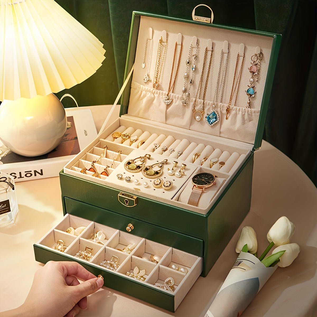 ZEYA - Calista Vegan Leather Jewelry Organizer