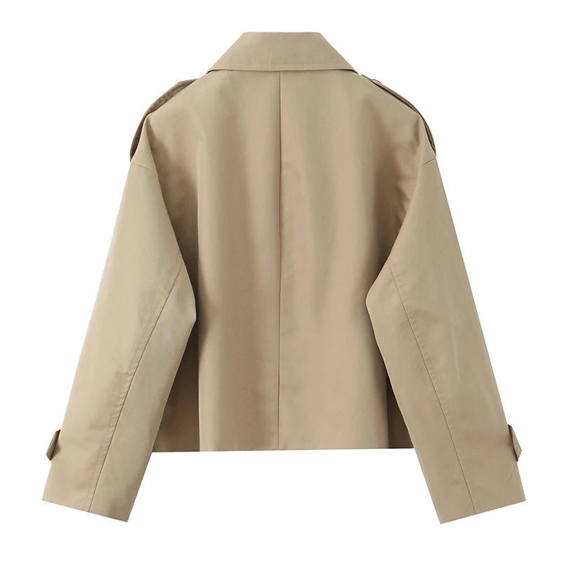 ZEYA - Carla Cropped Double Breasted Trench Coat