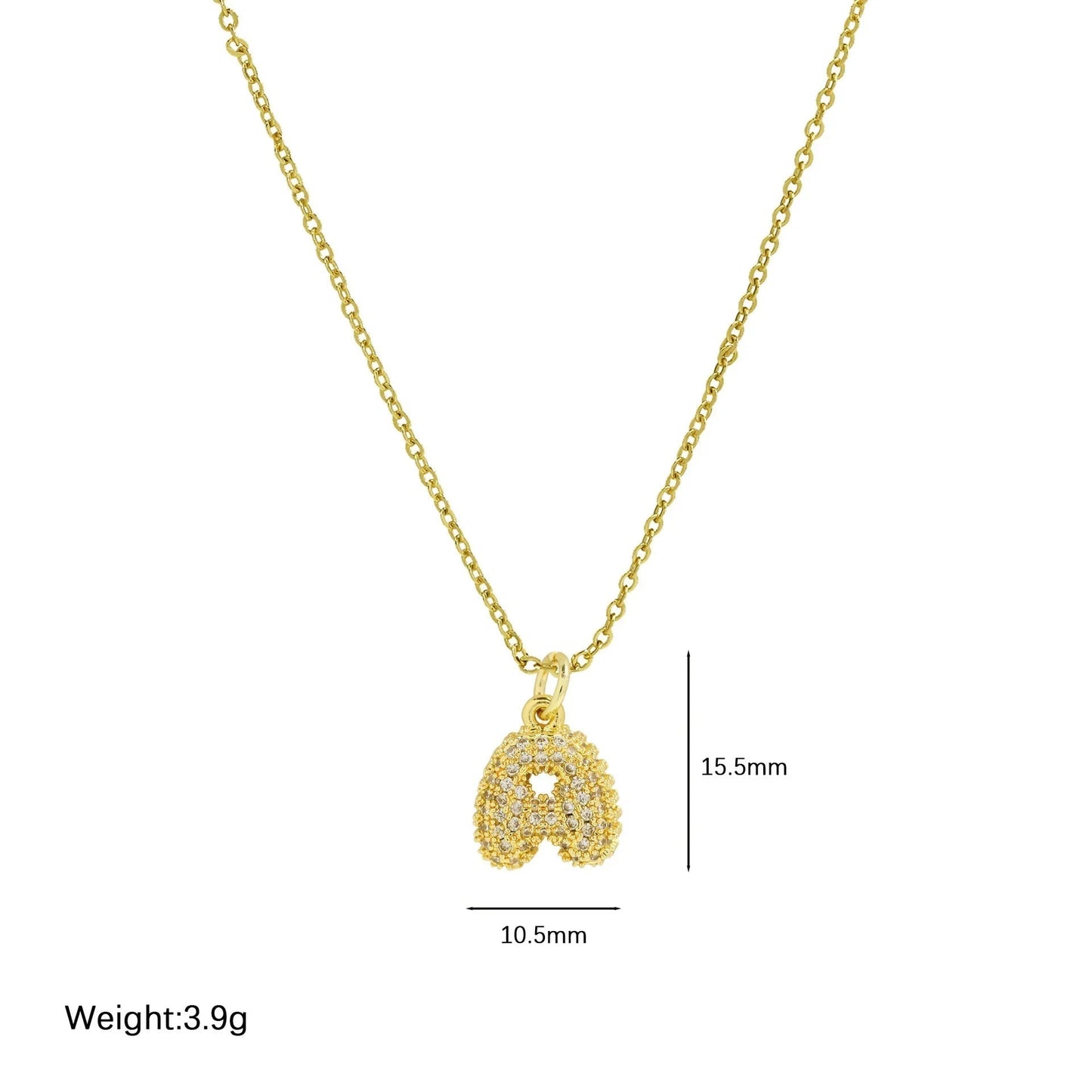 ZEYA - Claire Small Bubble Initial Necklace