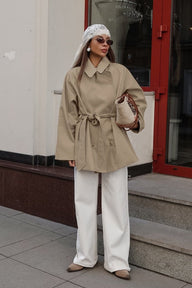 Clara Belted Wrap Trench Coat