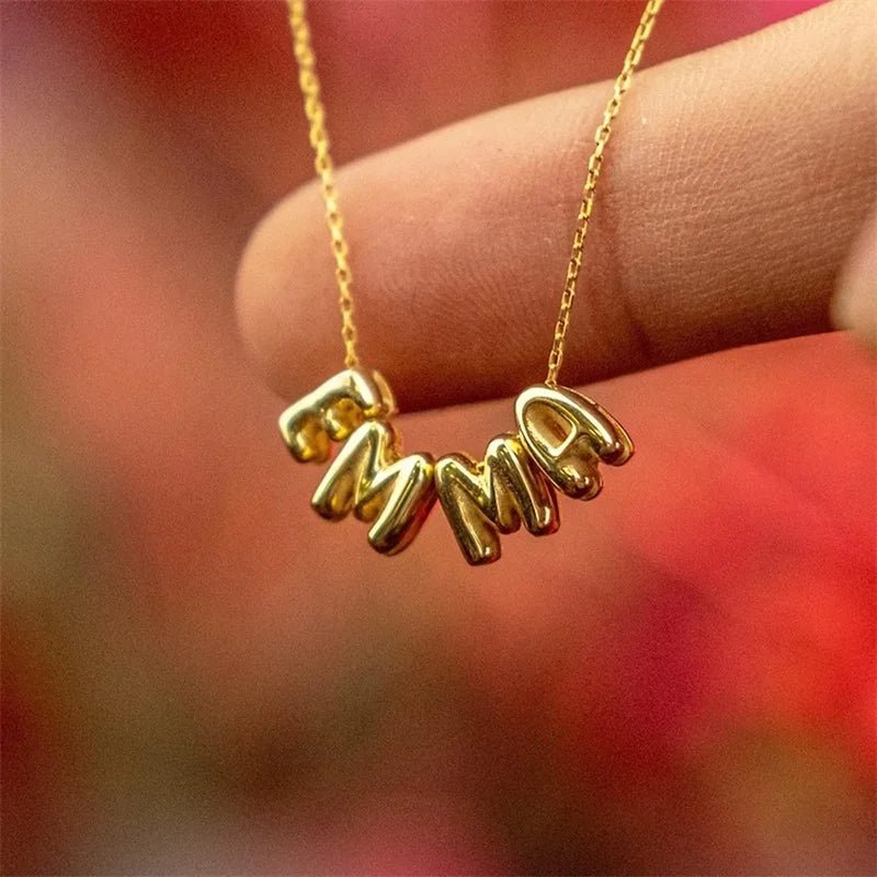 ZEYA - Custom 3D Bubble Name Necklace