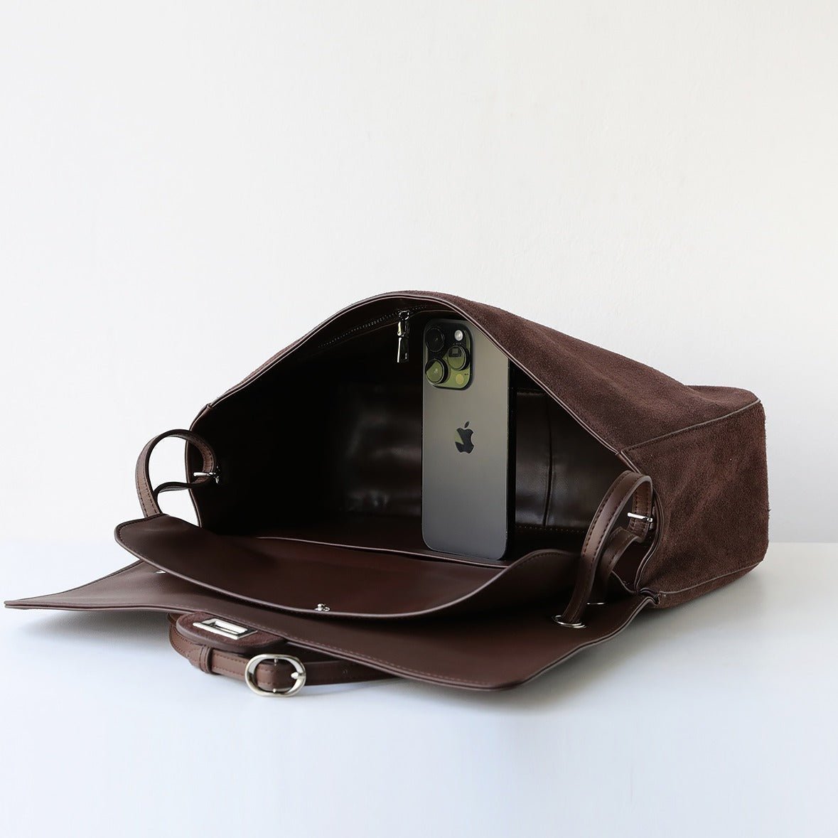 ZEYA - Denise Matte Suede Crossbody Tote