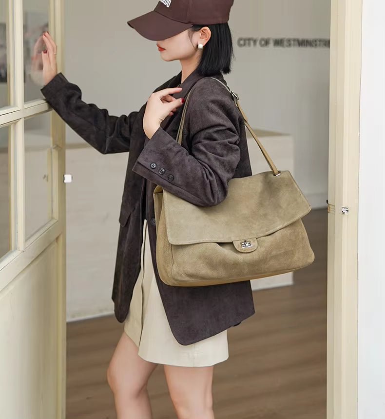 ZEYA - Denise Matte Suede Crossbody Tote
