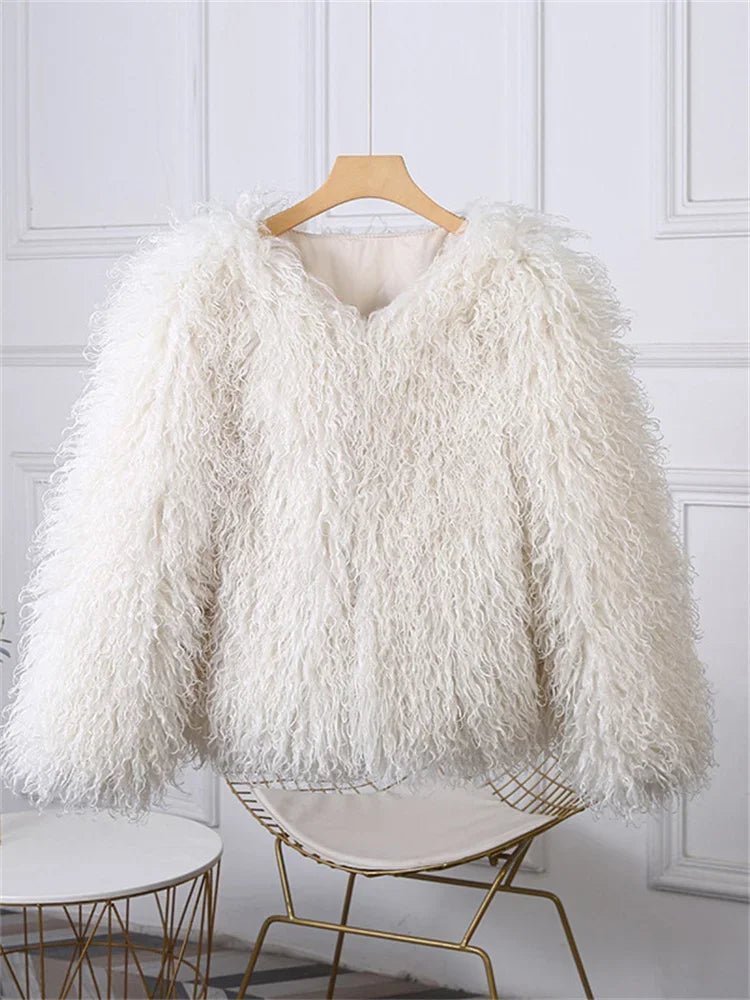 ZEYA - Diana Fluffy Cropped Faux Fur Coat