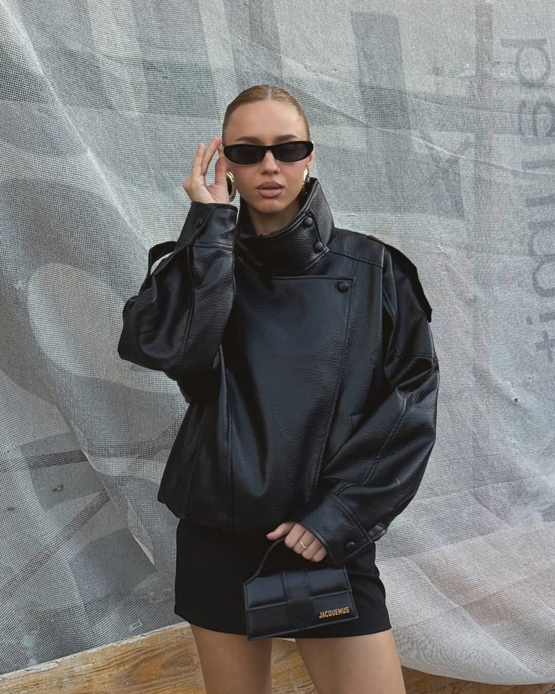 ZEYA - Dina Asymmetrical Leather Jacket