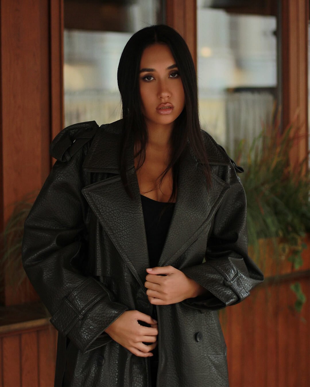 ZEYA - Dominique Long Leather Jacket