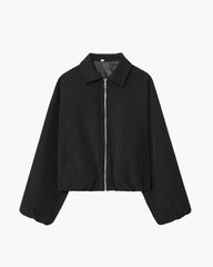 Ellaria Puff Sleeve Bomber Jacket