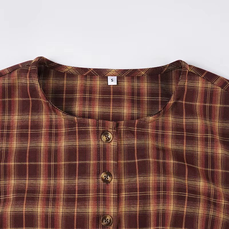 ZEYA - Ellie Long Sleeve Plaid Mini Dress