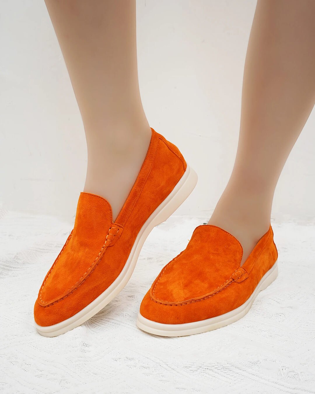 ZEYA - Elvira Suede Flat Moccasin Loafers