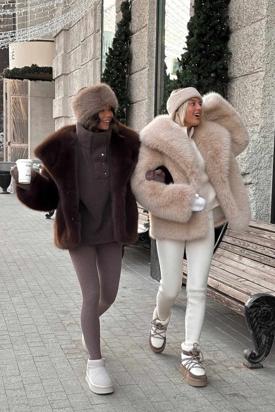 ZEYA - Emilie Puffy Collar Faux Fur Coat