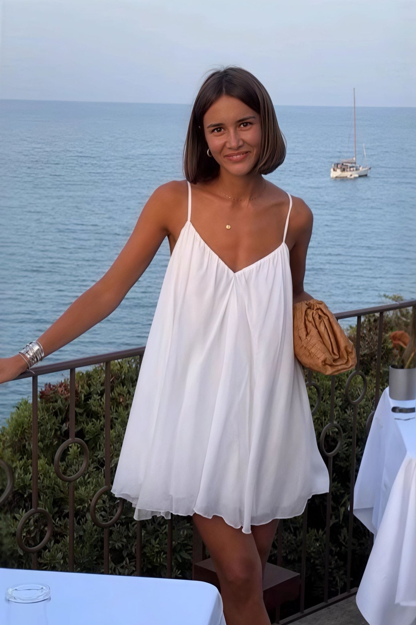 ZEYA - Esra Spaghetti Strap Flowy Mini Dress