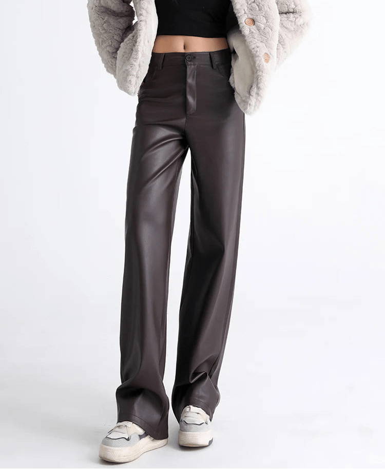 ZEYA - Estella High Waisted Leather Pants