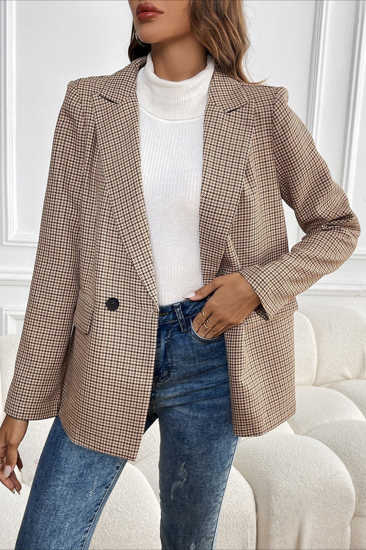 ZEYA - Esther Houndstooth Blazer