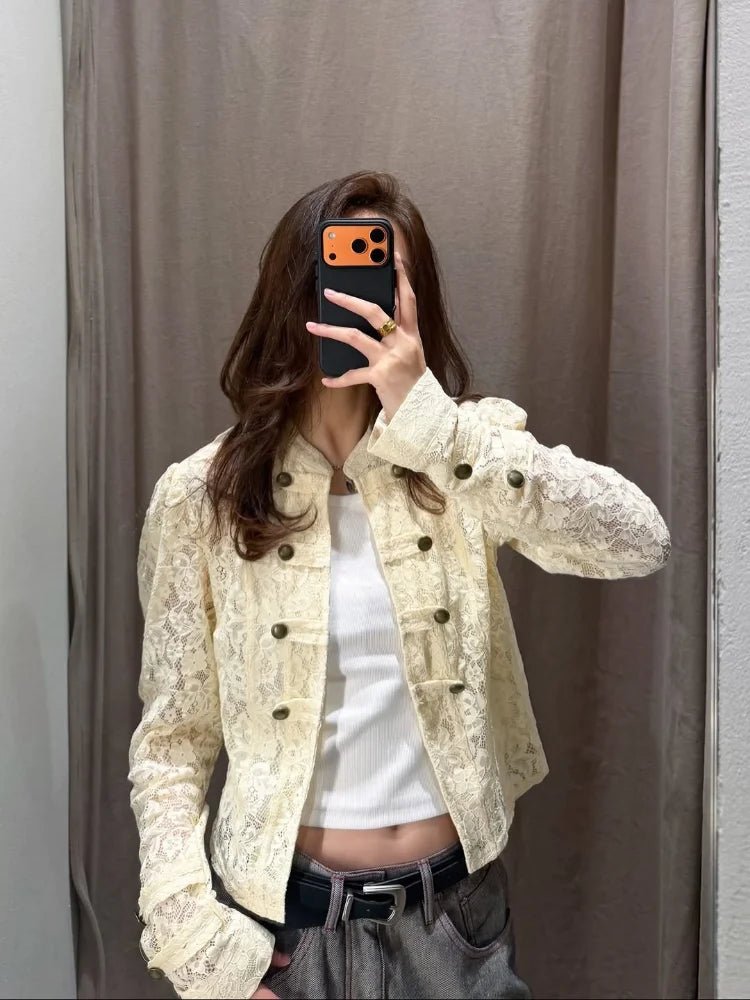 ZEYA - Esther Sheer Lace Patchwork Jacket