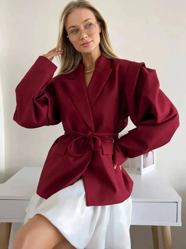 ZEYA - Filippa Wide Sleeve Belted Blazer