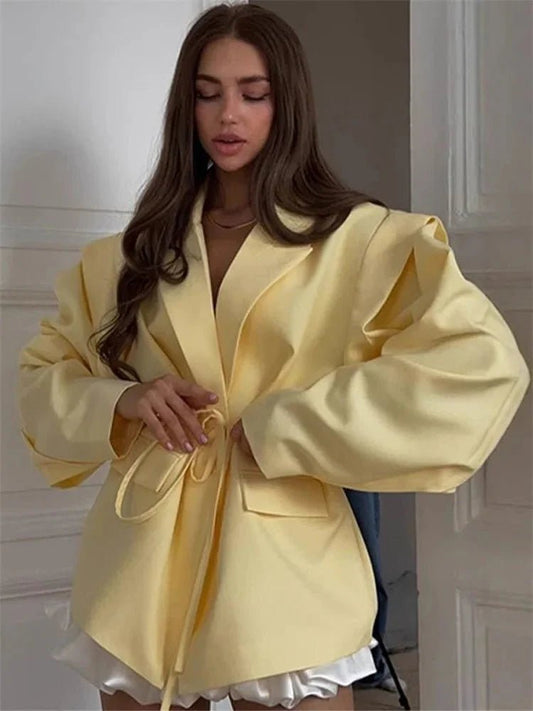 ZEYA - Filippa Wide Sleeve Belted Blazer
