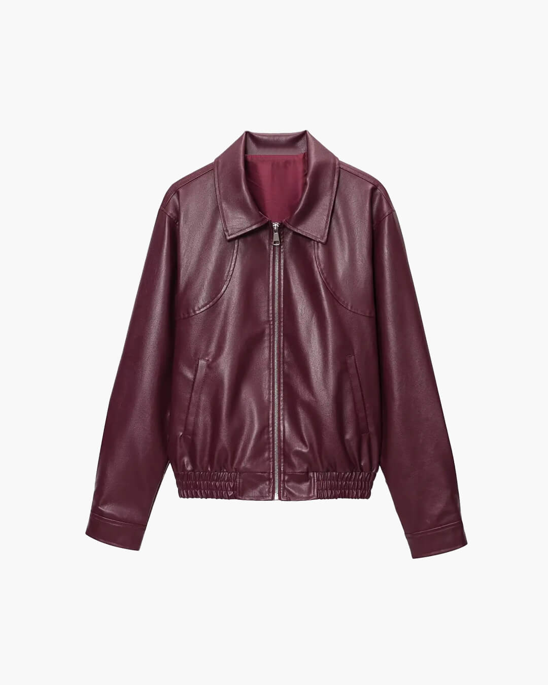 ZEYA - Florence Faux Leather Bomber Jacket