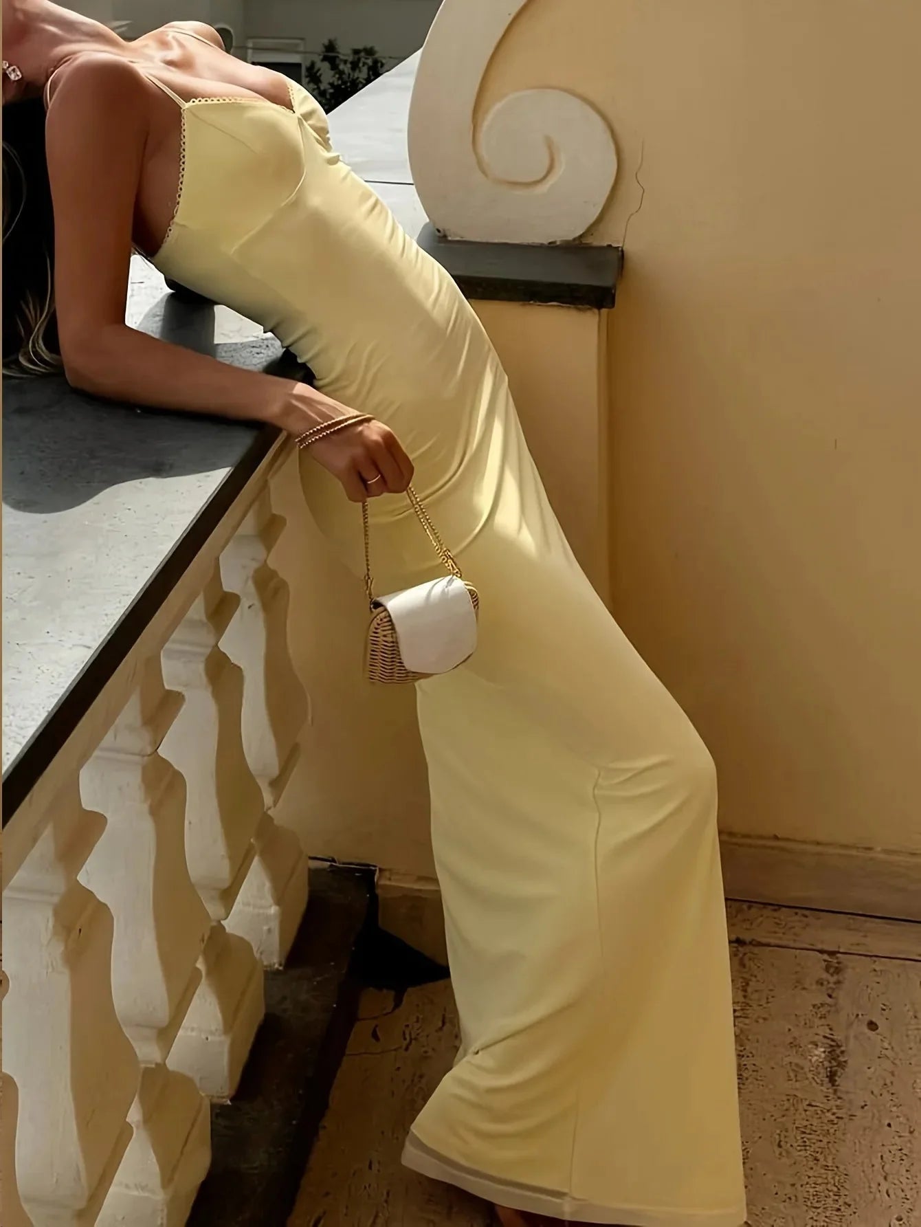 ZEYA - Genna V Neck Strap Maxi Dress
