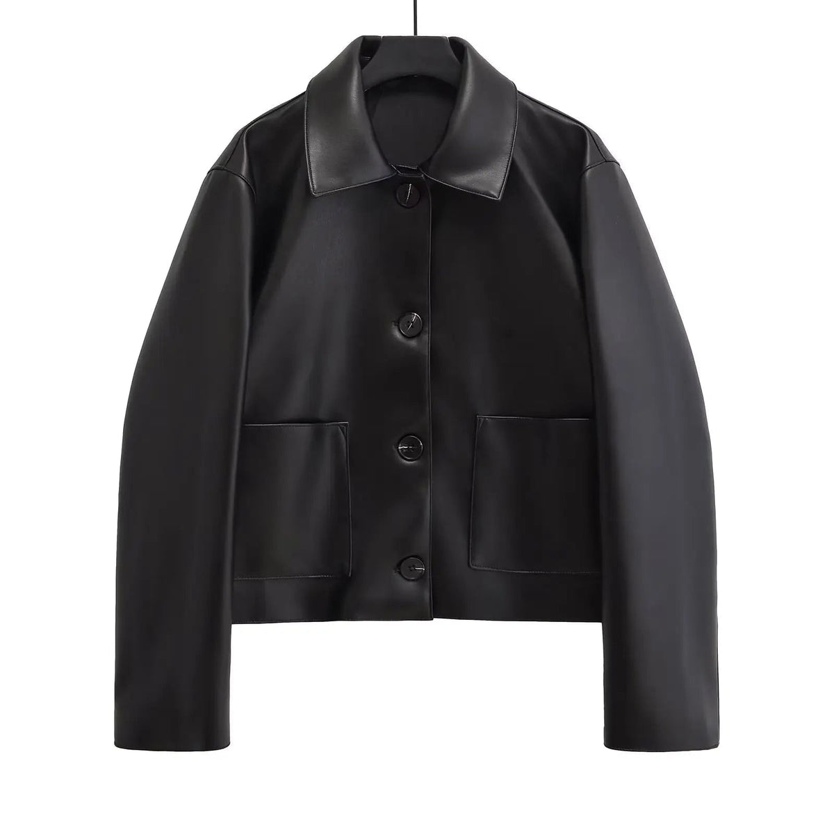 ZEYA - Gianne Cropped Faux Leather Jacket