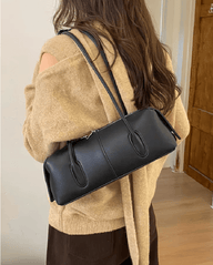 Hannah Cylindrical Faux Leather Shoulder Bag