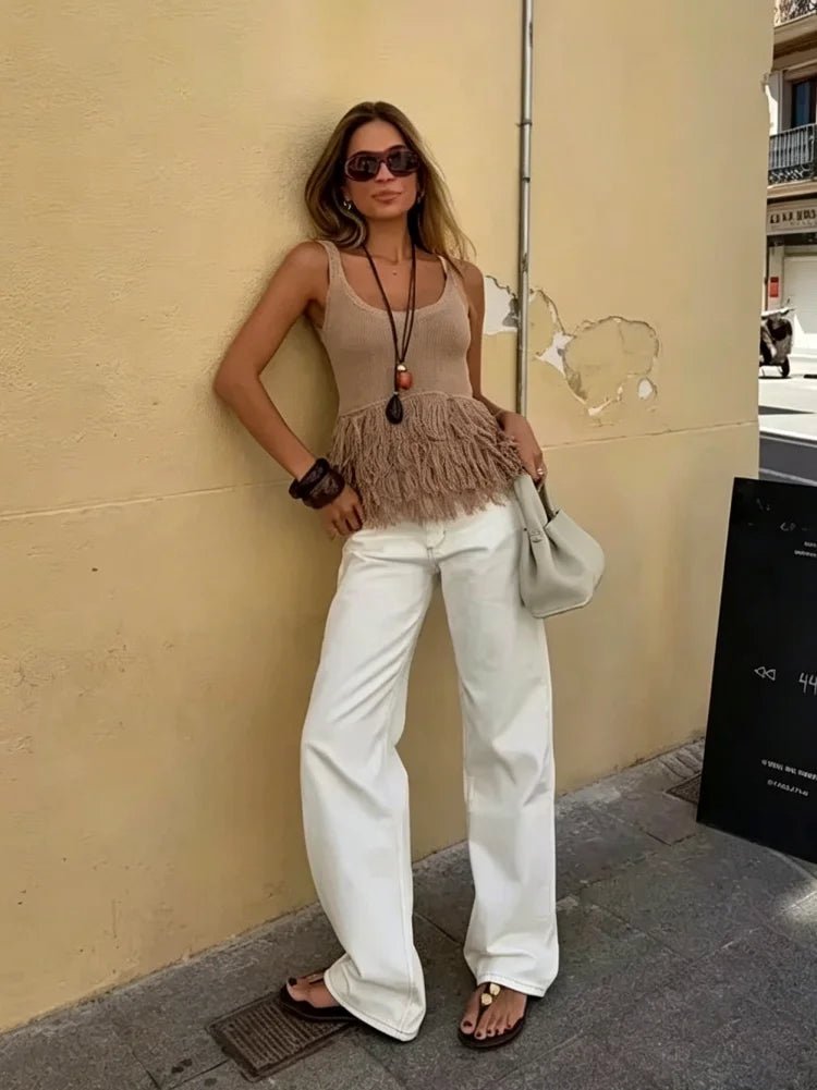 ZEYA - Hannah Tassel Knit Tank Top