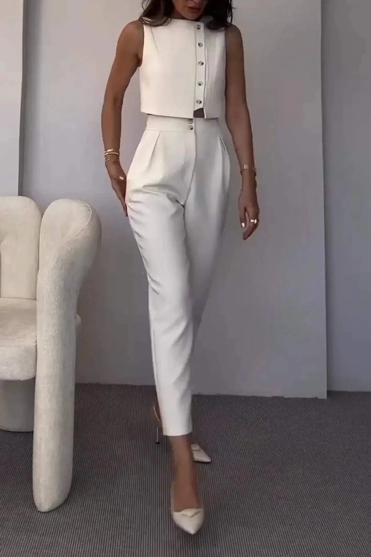ZEYA - Hayley Cropped Top Two-Piece Set