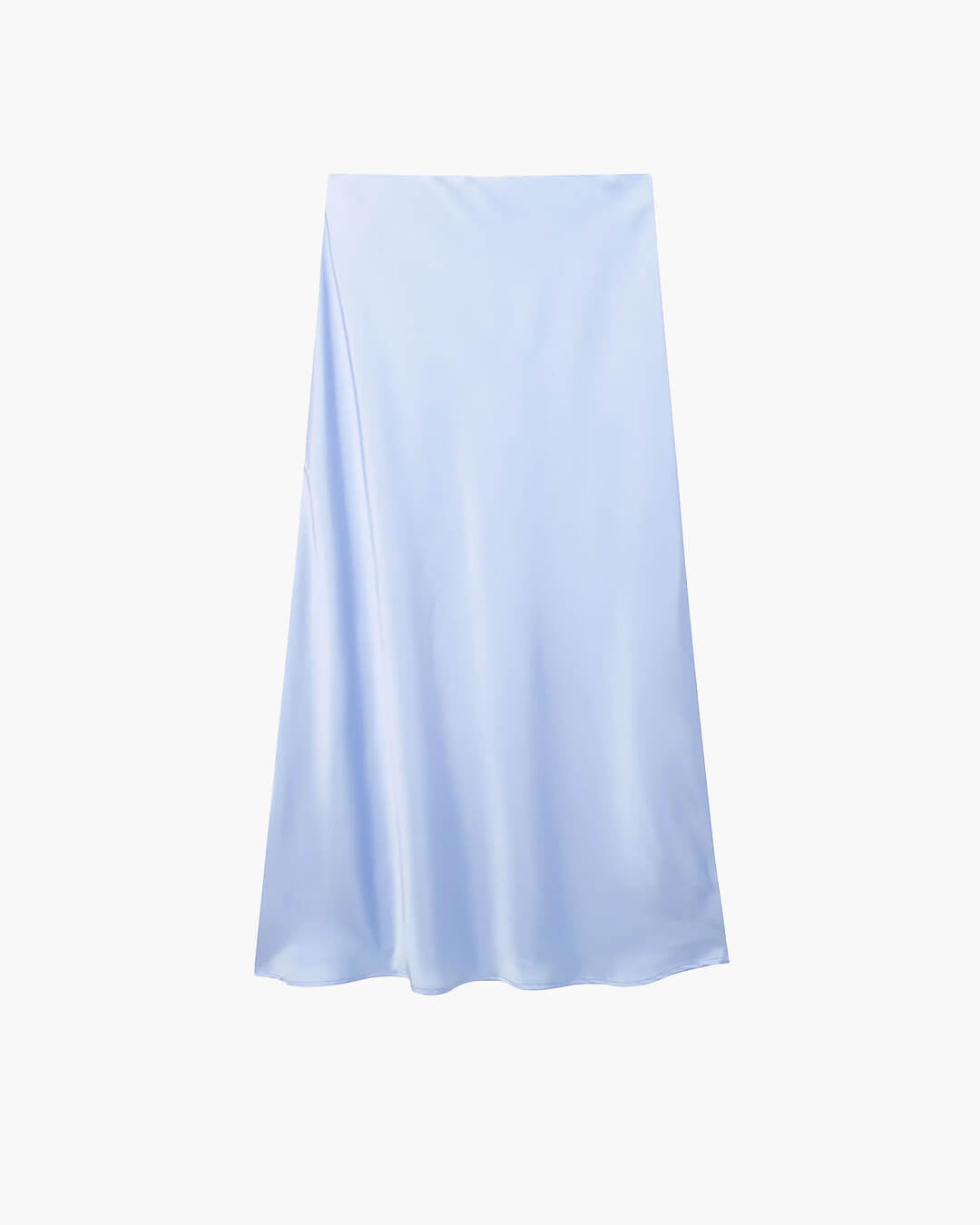 ZEYA - Hilde High Waist Black Satin Midi Skirt