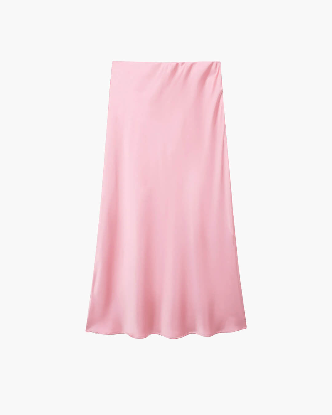 ZEYA - Hilde High Waist Black Satin Midi Skirt