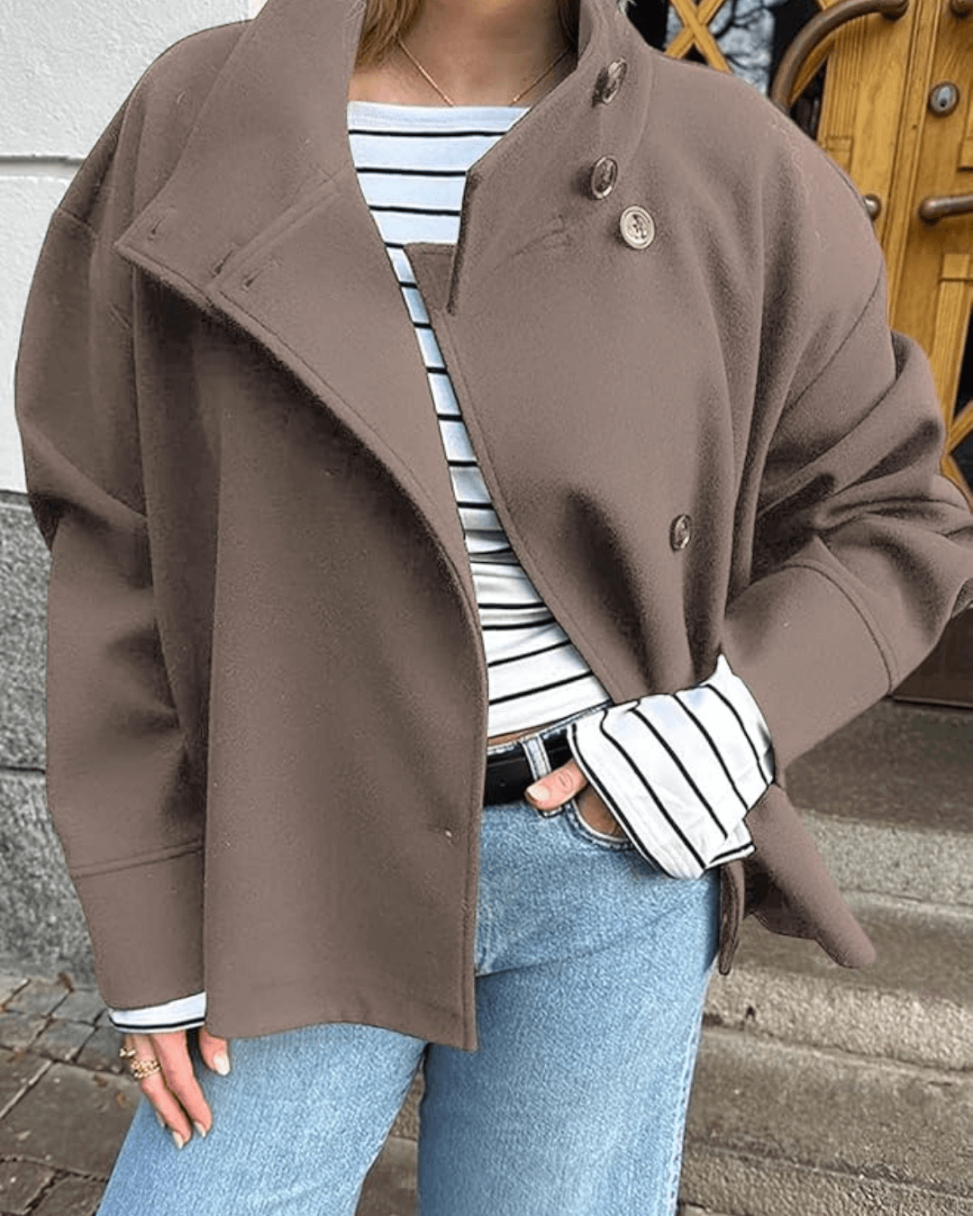 ZEYA - Isabella Elegant Jacket with Stand Collar