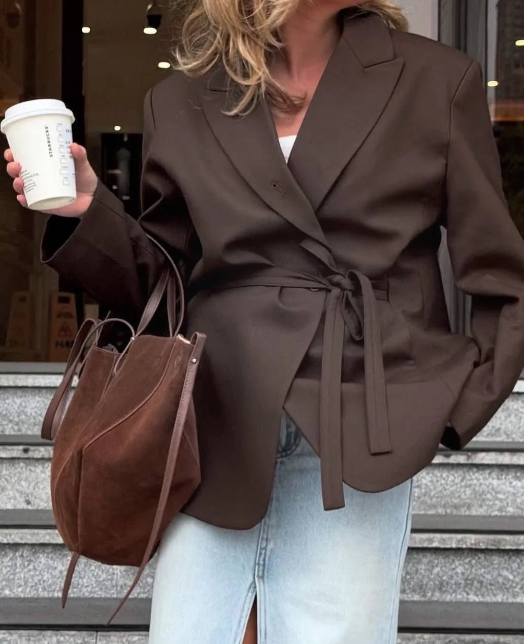 ZEYA - Janelle Brown Lace Up Blazer