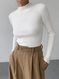 Janna Rib Knit Long Sleeve Shirt