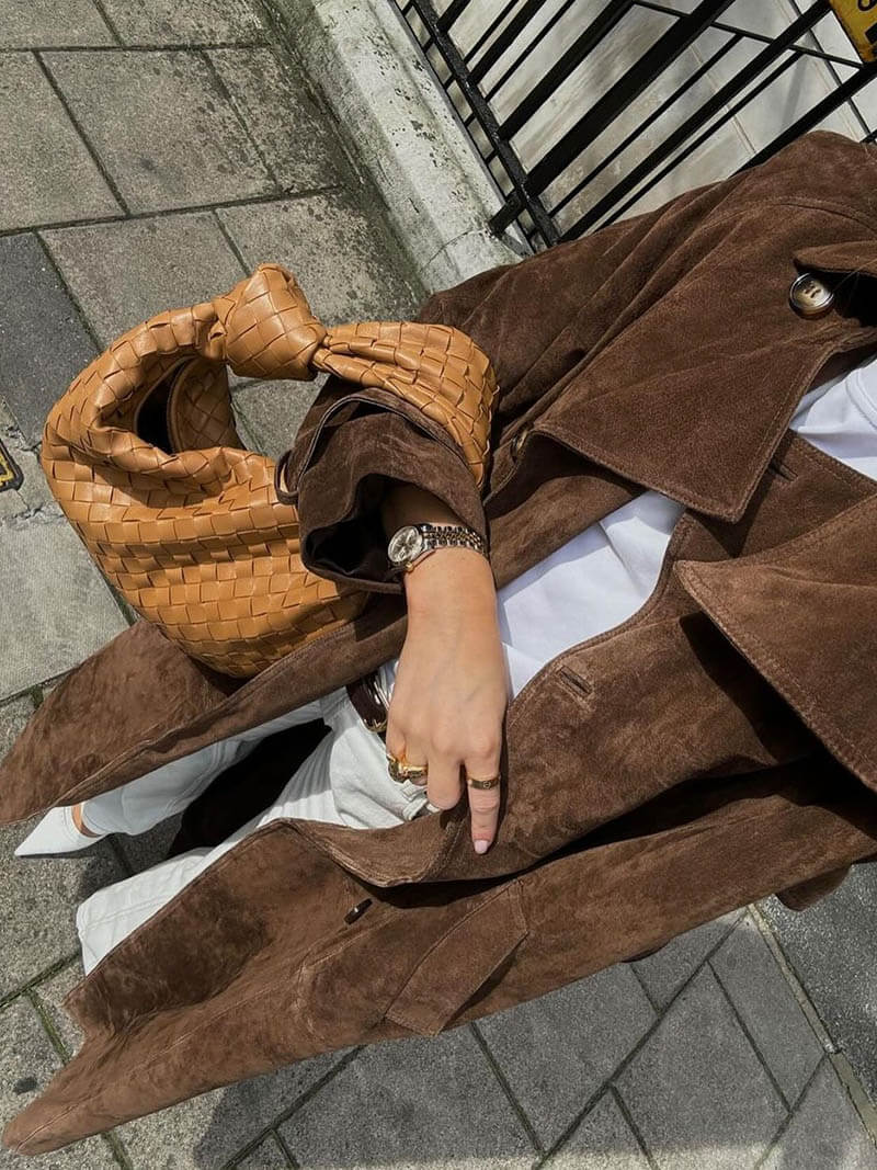ZEYA - Jenna Faux Suede Trenchcoat