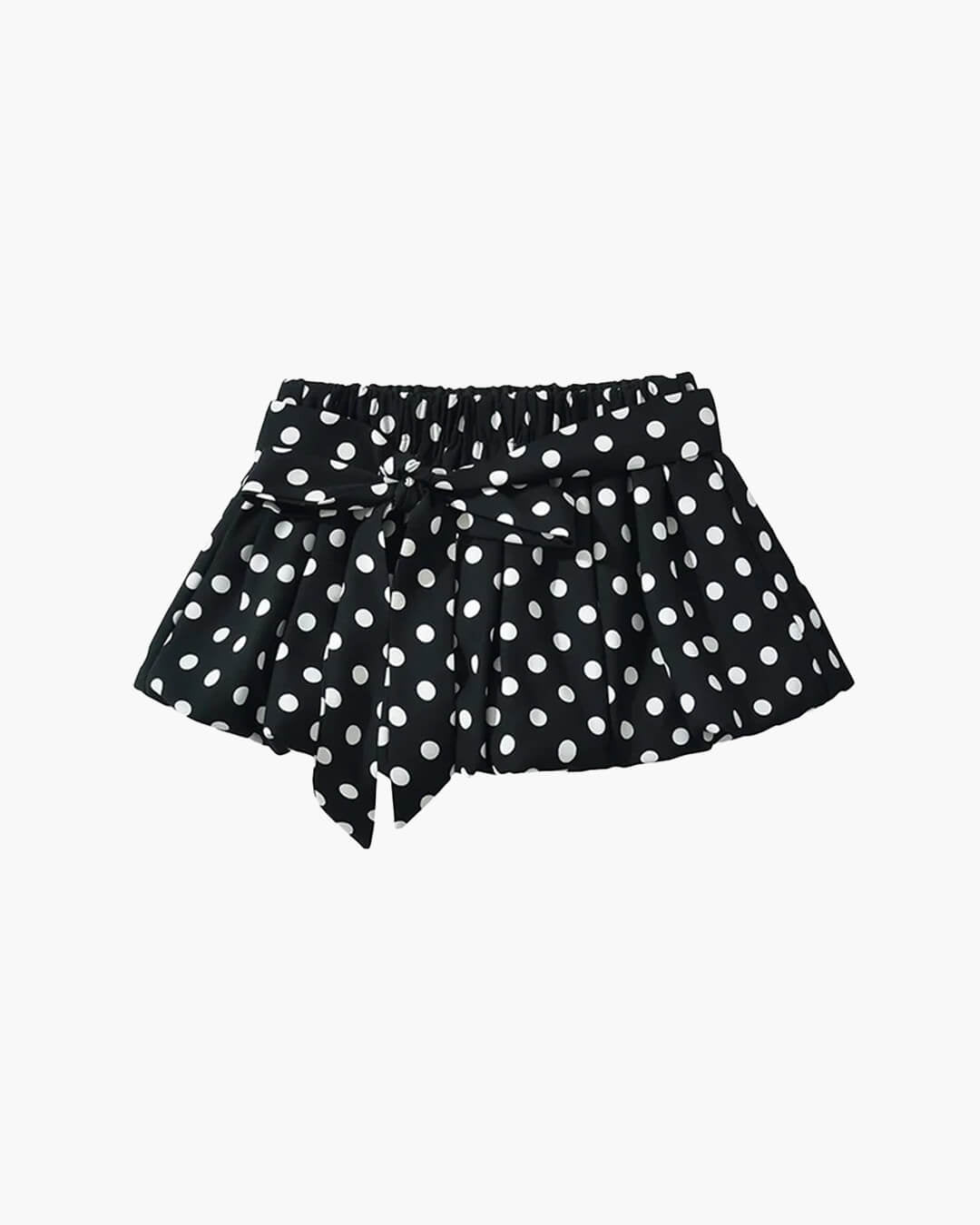 ZEYA - Jenny Polka Dot Elastic Waist Mini Skirt