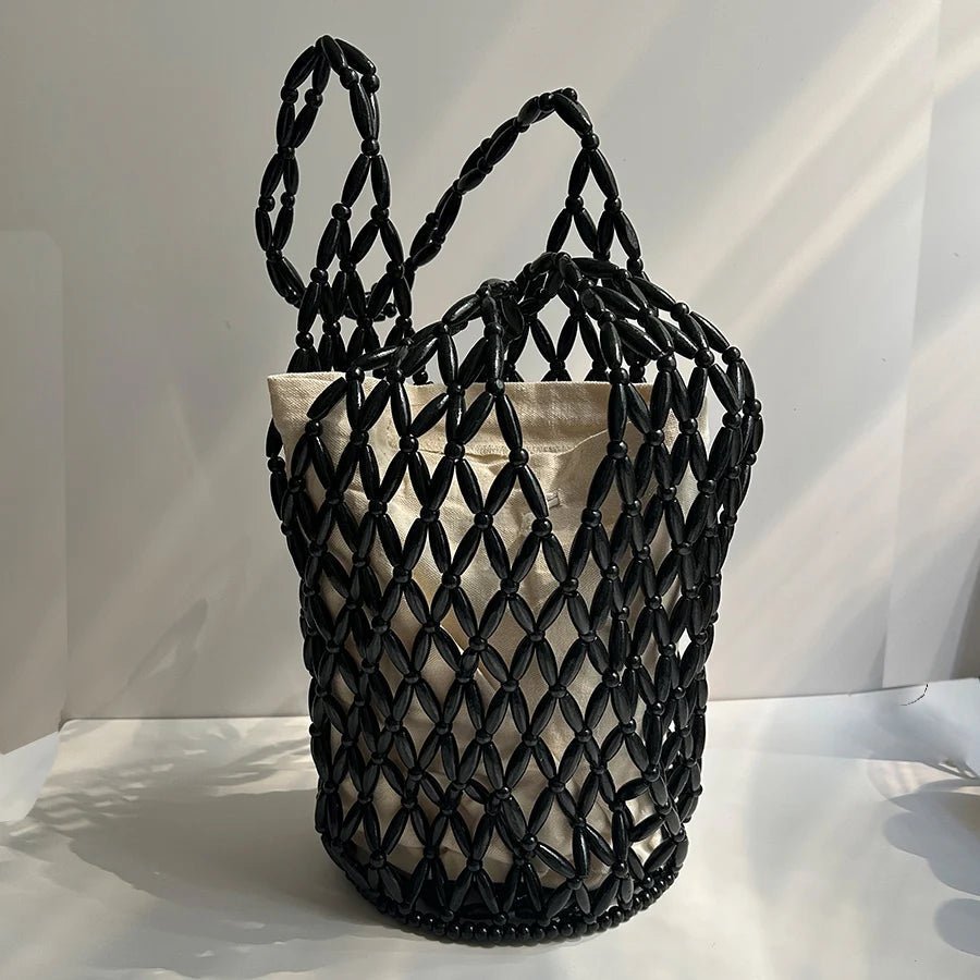 ZEYA - Jessica Woven Beaded Tote Bag