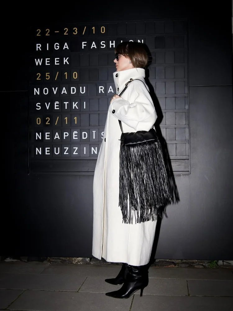 ZEYA - Julia Stand Collar Long Coat