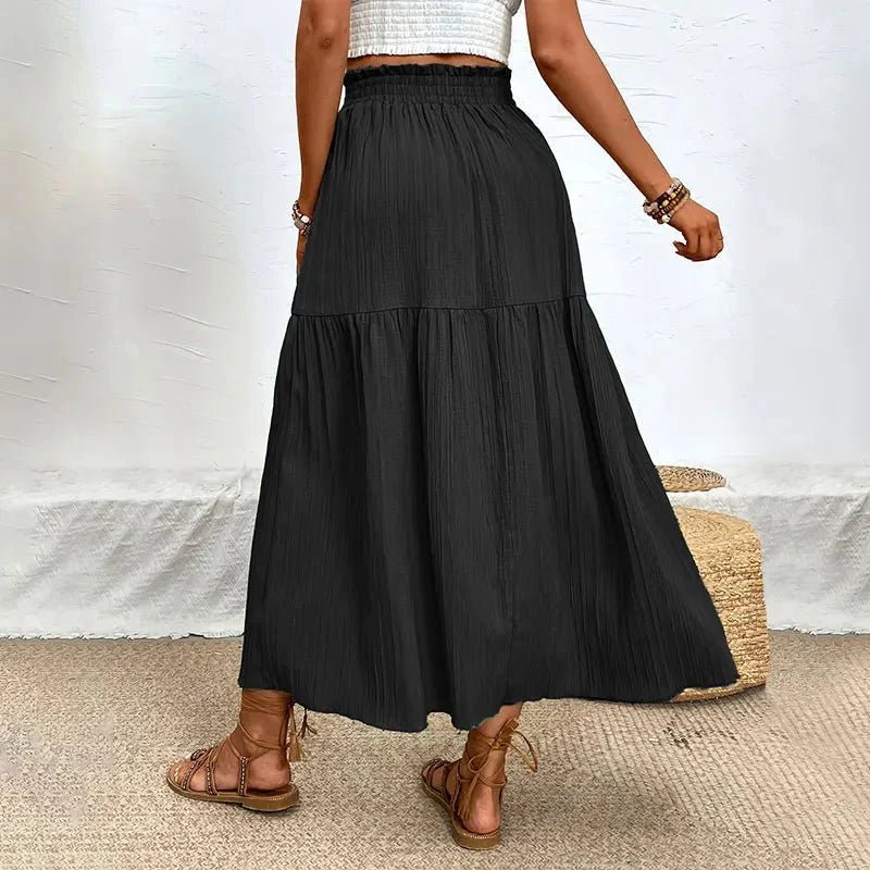 ZEYA - Kalia Bohemian Midi Ruffle Skirt