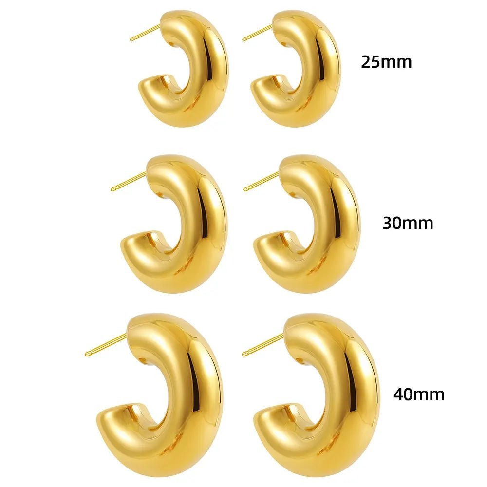 ZEYA - Kallie Gold Chunky Hoop Earrings