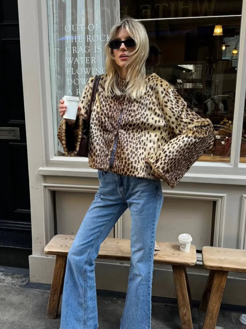 ZEYA - Katie Leopard Faux Fur Jacket