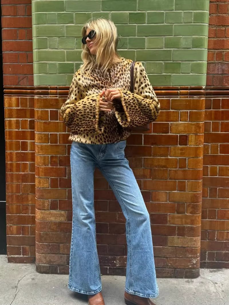 ZEYA - Katie Leopard Faux Fur Jacket