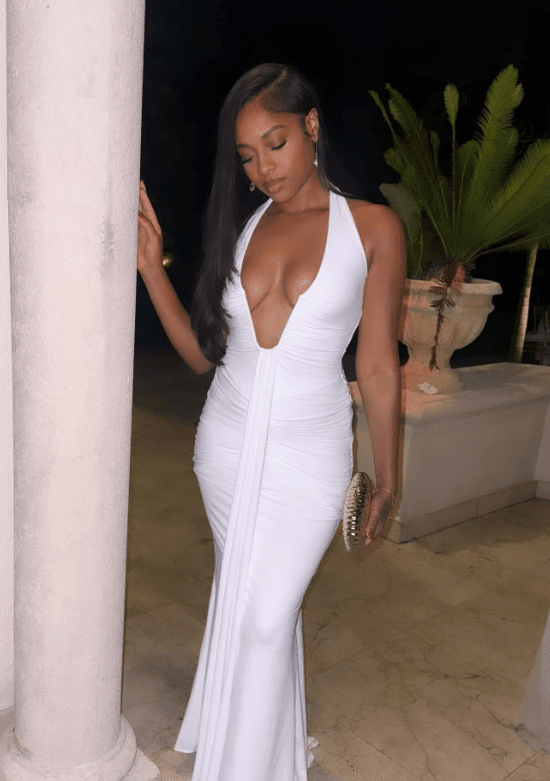 ZEYA - Kelly Halter Ruched Maxi Dress